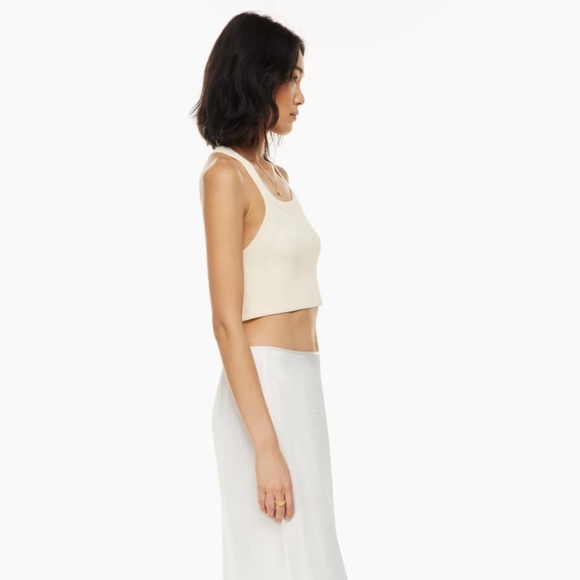 Aritzia Wilfred Cayenne Top crop top sweater backless white size medium - Picture 2 of 8
